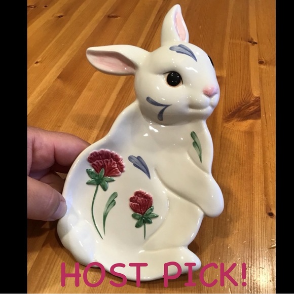 Lenox Other - VINTAGE LENOX POPPIES ON BLUE BARNYARD COLLECTION BUNNY SPOON REST 1999